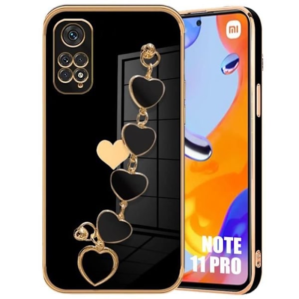 Coque - Xiaomi - Redmi Note 12 Pro 4G - Mjuk - Silikon TPU - Hjärtmotiv Svart
