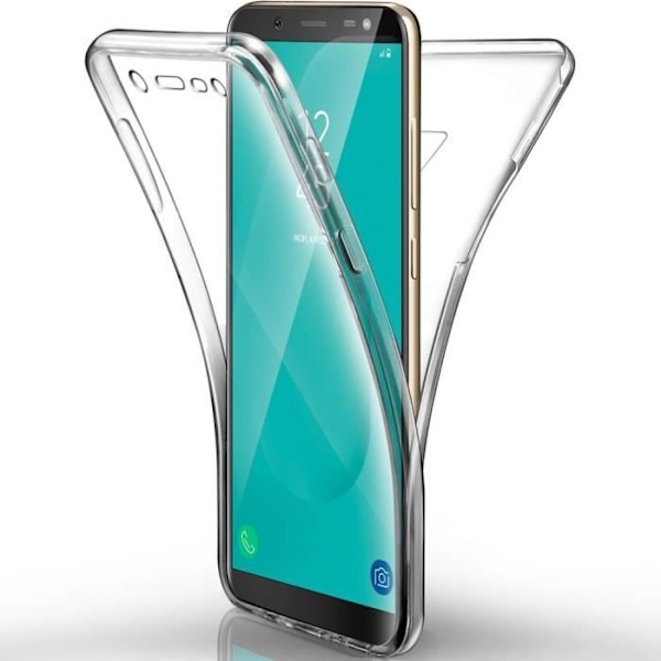 Skyddsskal - E.F.CONNECTION - för Samsung J6 2018 - Silikon Gel - Fullt skydd - Transparent Transparent