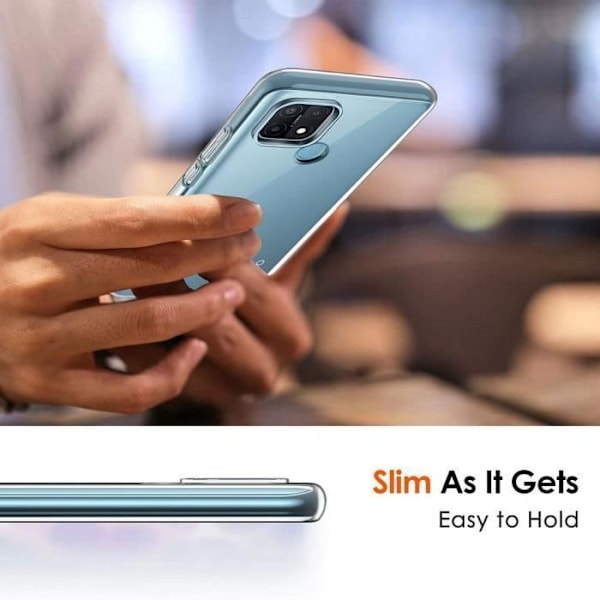 Skyddsask - E.F.CONNECTION - OPPO A15 - Flexibel - Transparent - Härdat Glas Inkluderat Transparent