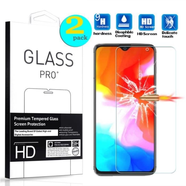 Skärmskydd - OnePlus - 6T - Härdat glas - Rep-resistant - 2-pack