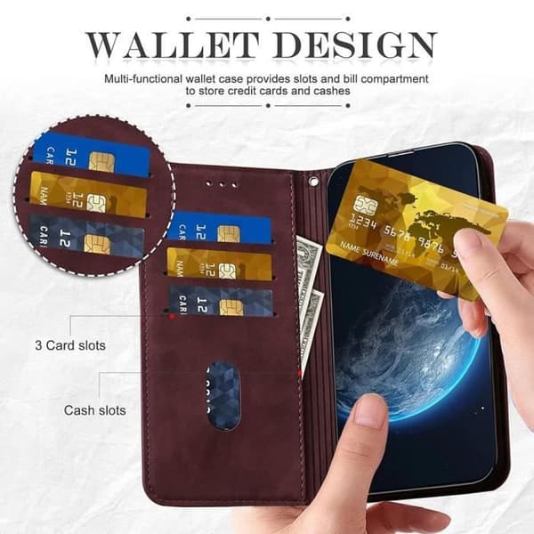 Coque - E.F.CONNECTION - för Xiaomi Redmi Note 13 Pro 4G - Röd - Stötabsorberande - Kortficka Röd