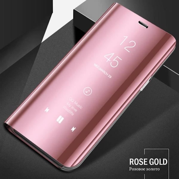 MISSTARS® Xiaomi Redmi Note 9s - 9 Pro - 9 Pro Max Case Flip Case Cover Spejleffekt Pink Til Xiaomi Redmi Note 9s - 9 Pro - 9