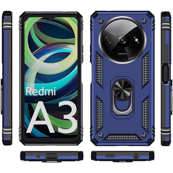 Skyddsskal - E.F.CONNECTION - för Xiaomi Redmi A3 - Stötresistent - Hård - Mörkblå marinblå