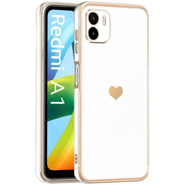 Fodral till Xiaomi Redmi A1 Skydd Silikon Vit Anti-Scratch Ultra Slim Vit