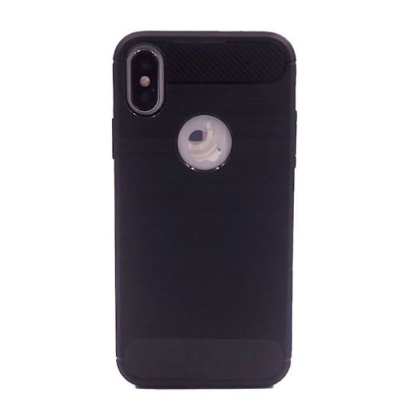 Kulfiber Cover - XTREME - iPhone X/XS - Sort - Ridsebeskyttelse - Trendy Svart