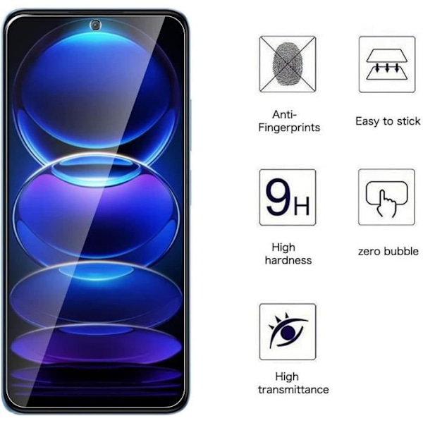 [3 stycken] Härdat glas för Redmi Note 12 Pro 5G / Note 12 Pro+ 5G - Skärmskydd Transparent