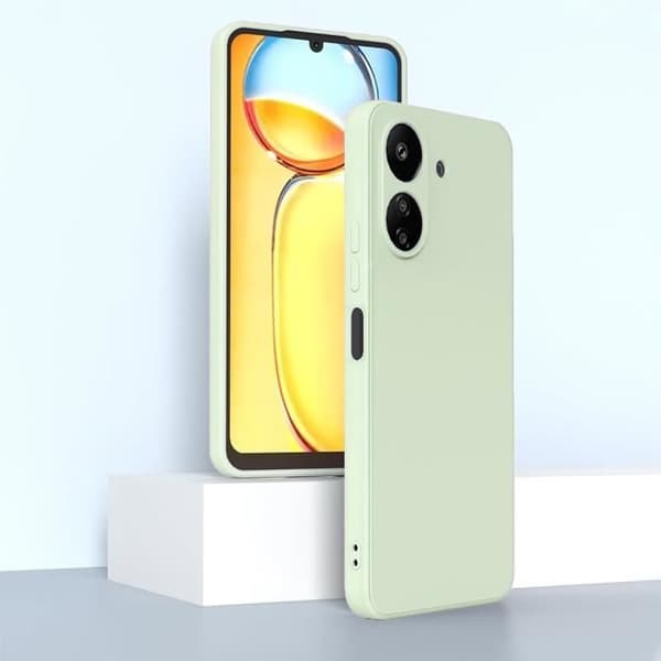Skyddsskal - E.F.CONNECTION - för Xiaomi Redmi 12C/11A - Flytande silikon - Matt effekt - Halkfri Grön