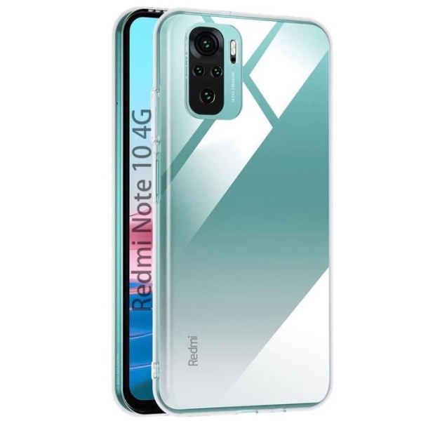 Skyddande skal - E.F.CONNECTION - för Redmi Note 10 4G - Mjuk - Transparent - Stötabsorberande Transparent