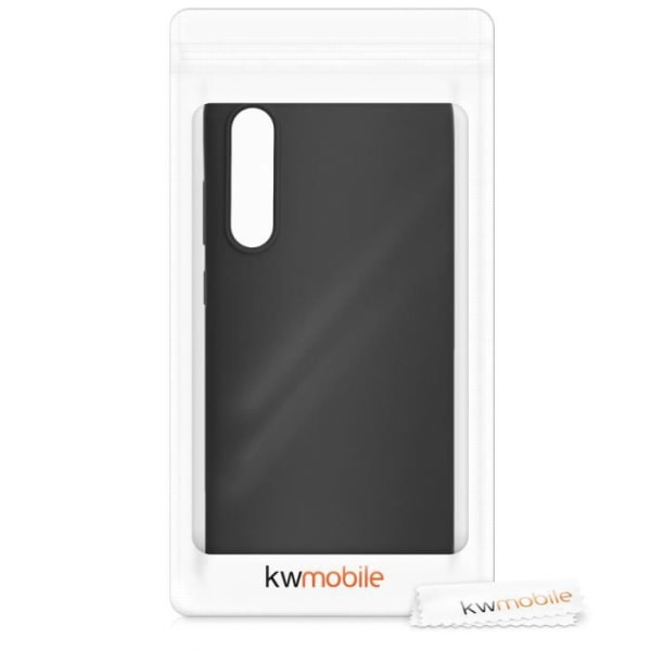 kwmobile Huawei P30 Fodral - Fodral till Huawei P30 - Mattsvart Silikon Telefonskal