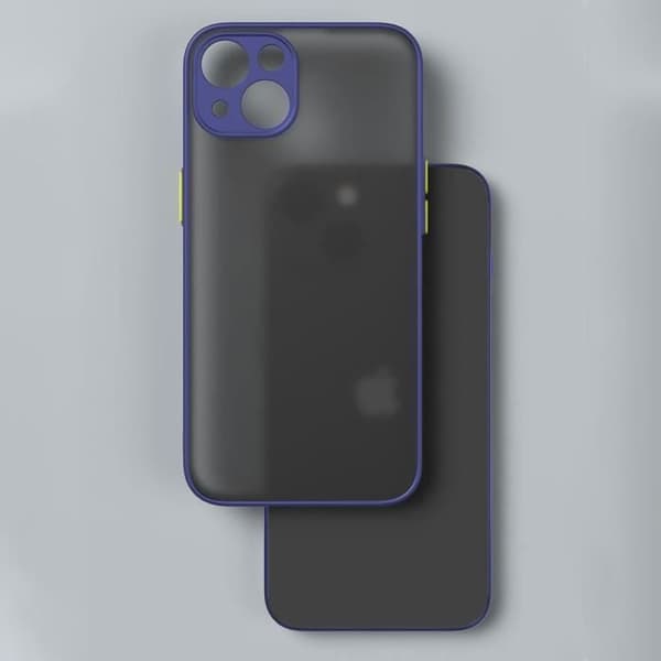 Skal till iPhone 13 - E.F.CONNECTION - Mörkblå - Semi-rigid - 6,1 tum - Härdat glas marinblå