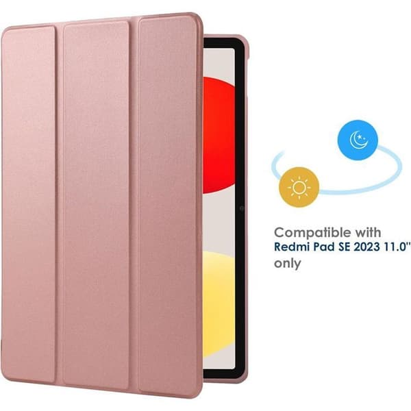 Coque + Härdat Glas -E.F.CONNECTION - för Xiaomi Redmi Pad SE 11 - Rosa - Stötsäker - Fällbart Stöd Rosa
