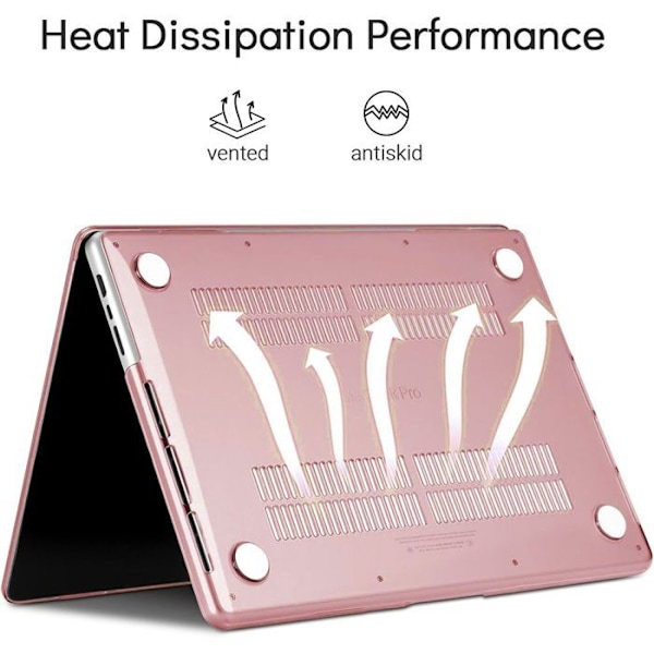 Coque för MacBook Pro 16 Tum M4 M3 M2 M1 Pro/Max 2024 2023 2021, Stötabsorberande Represistent - Rosa Rosa