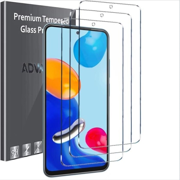 Advansia hærdet glas (beskyttende film) til Xiaomi Redmi Note 11 6,43 tommer [X3] dele [boblefri] [X3] Bitar