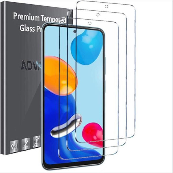 Skyddsfilm - Advansia - Xiaomi Redmi Note 11 - Härdat glas - 9H skydd - Bubblafritt [X3] Bitar