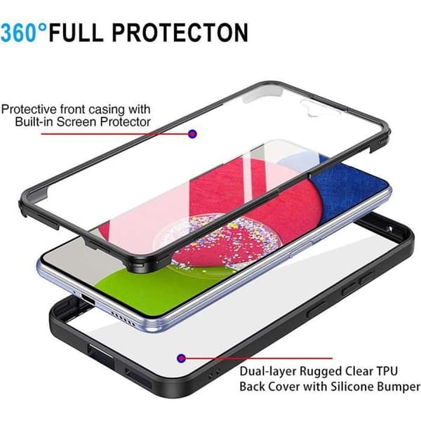 Skyddsfodral - E.F.CONNECTION - Samsung Galaxy A54 - Förstärkt Kant - Svart - Semi-rigid Svart