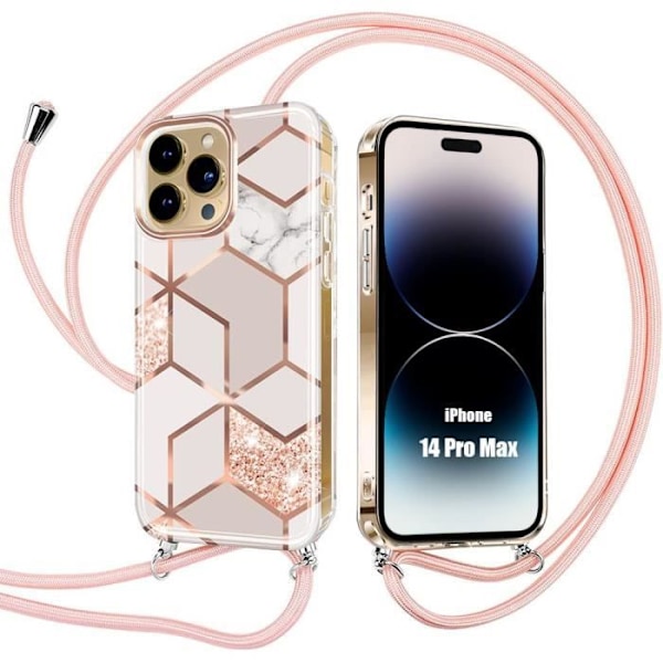Skyddsskal - E.F.CONNECTION - för iPhone 14 Pro Max - Rosa Silikon - Stötsäker - Repfri Rosa