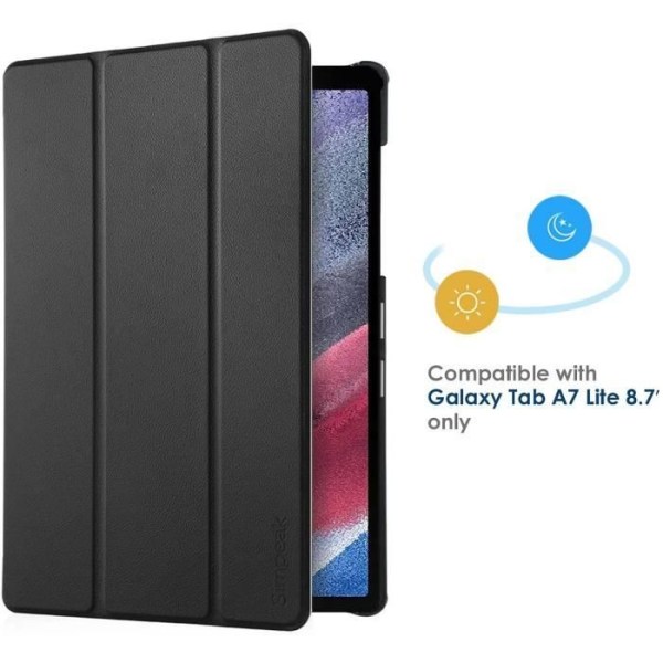 Coque Tablet - E.F.CONNECTION - til TAB A7 Lite - TPU Ultra-Tynd - Stødabsorberende Beskyttelse - Sort Svart