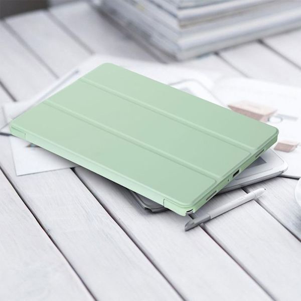 Skyddsskal - E.F.Connection - för Samsung Galaxy Tab A9 Plus - Stöttålig - Fällbart Stöd - Grön Grön