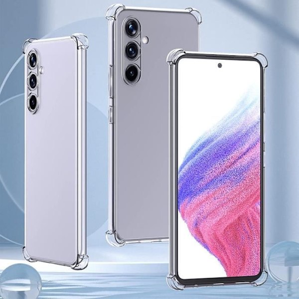 Skyddande skal - E.F.CONNECTION - Samsung Galaxy A54 - Silikon - Stötabsorberande - Transparent Transparent