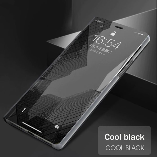 Coque + 2 Glasets för Xiaomi Redmi Note 14 Pro 5G (inte för 4G) Skydd Clear View Smart Case - Svart Svart