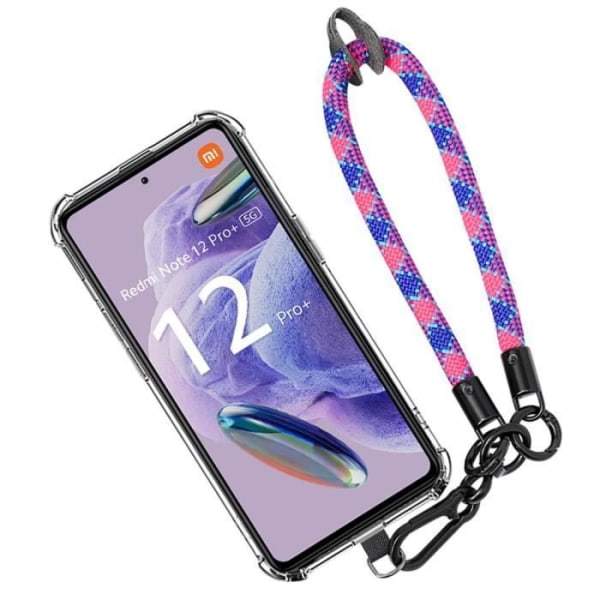 Fodral till Xiaomi Redmi Note 12 Pro Plus 5G - Stötsäkert förstärkt skydd med flerfärgad rem (ej för Redmi Note 12 Pro)