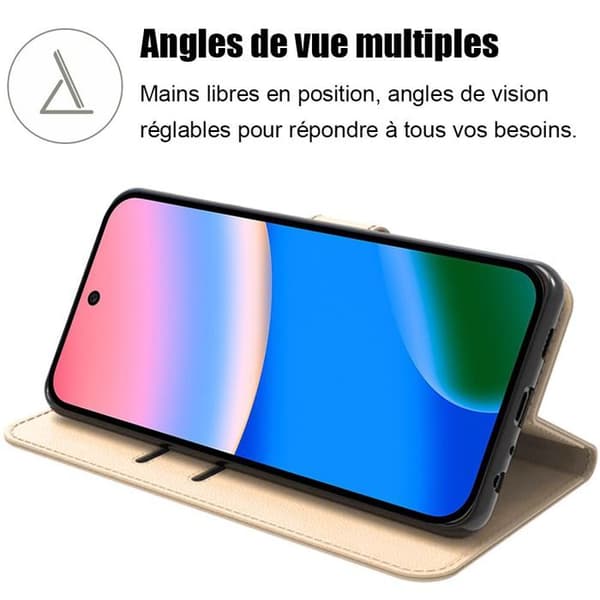 Fällbart Skal - E.F.Connection - för Google Pixel 10 - Stötsäkert Syntetiskt Läder Guld - 2 Härdat Glas gyllene