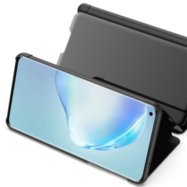 Coque - Xiaomi - Mi 10 Pro - Etui med Spejlklap - Stødabsorberende - Stand funktion Svart