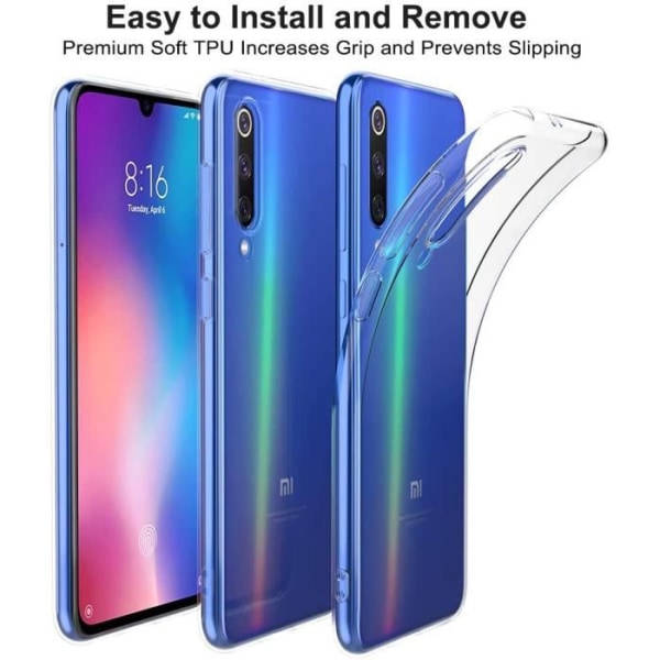 Xiaomi Mi 9 Se etui, ultratyndt TPU silikone, gennemsigtigt blødt etui til Xiaomi Mi 9 Se, perfekt vedhæftning-anti