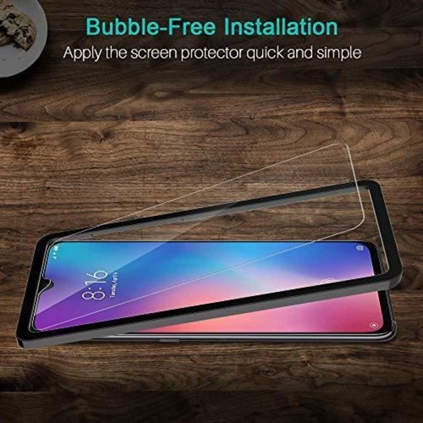 LK härdat glas för Xiaomi Mi 9 SE [3-pack] Skärmskydd Anti-skrapfilm [High Definition - Bubbelfri] [Lätt att rengöra]
