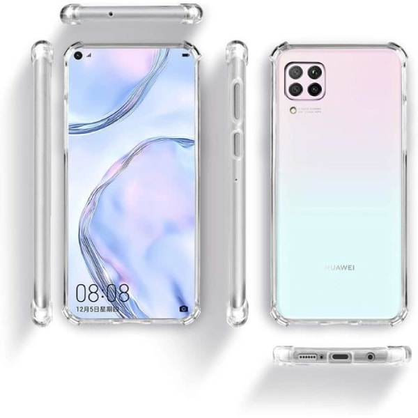 Genomskinligt silikonfodral för Huawei P40 Lite - Stötsäkert Kristallklart fodral Cover Mjukt flexibelt TPU-fodral