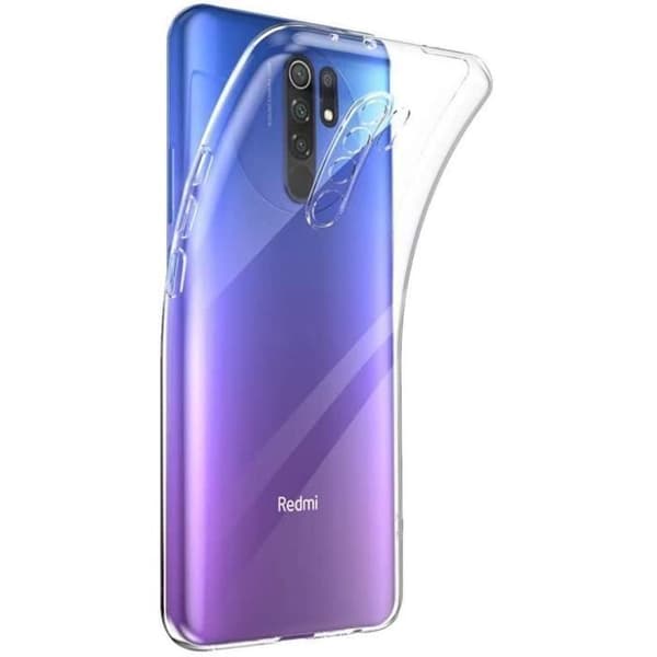 Fodral för Redmi 9 - E.F.CONNECTION - Flexibel - Transparent - Förstärkt skydd - Silikon Transparent