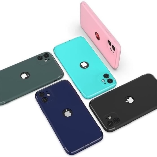 Cover til iPhone 13 (6,1") matgrøn + hærdet glas Grön