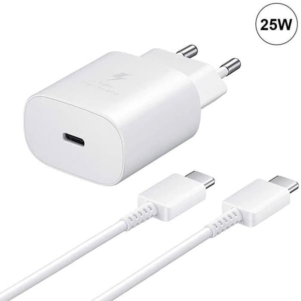Laddare - realme - 25W - USB-C - Kabel 1M - Vit Vit