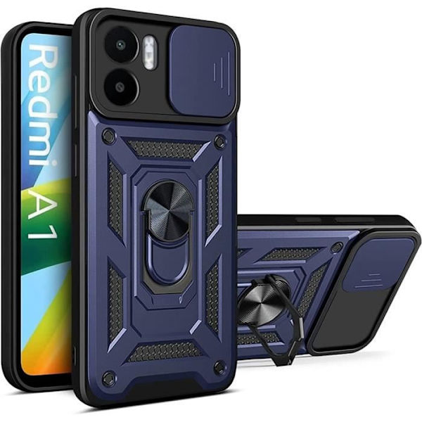 Skyddsfodral för Redmi A1/A2 - E.F.CONNECTION - Stel - Marinblå - Dubbelt lager skydd marinblå