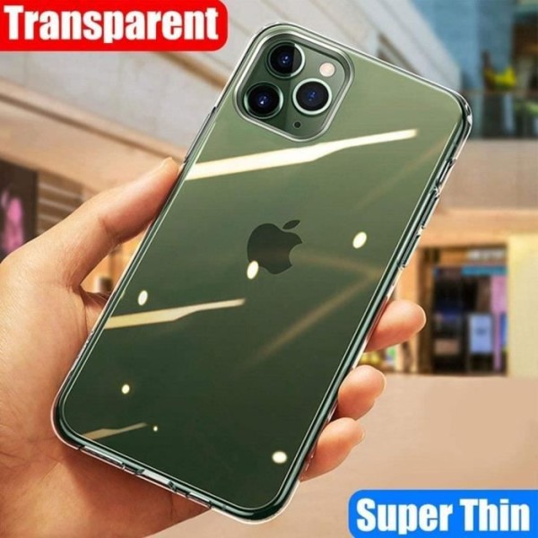 Fodral för Xiaomi Redmi Note 9 Pro Transparent silikon + 2 × härdat glas skärmskydd, ultramjukt TPU skyddsfodral