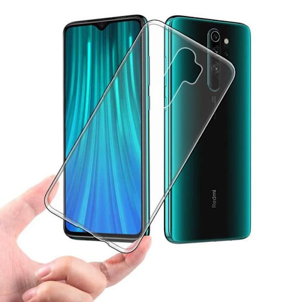 För Xiaomi Redmi Note 8 Pro 6.53": UltraSlim Gel Silikonfodral och perfekt passform - TRANSPARENT TRANSPARENT