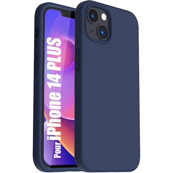 Coque - E.F.CONNECTION - för iPhone 14 Plus - Flexibel - Ren Design - Mörkblå marinblå