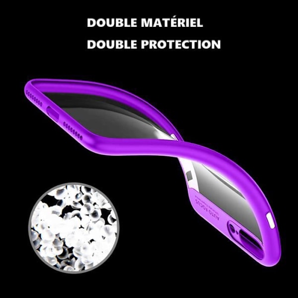Coque för iPhone 6 Plus-6s Plus, Stötabsorberande skydd (Lila)