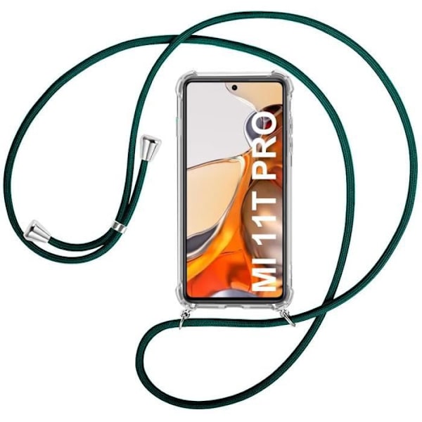 Beskyttelsesskal - E.F.CONNECTION - Mi 11T Pro 5G - Fleksibel - Gennemsigtig - Natgrøn Transparent-midnattsgrön