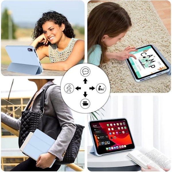 Skal för iPad Pro 11" - VARUMÄRKE - Stötsäker - Fällbart stativ - Helt skydd - Blå Blå