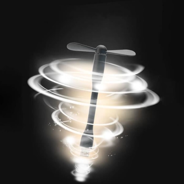 Mini Fläkt - E.F.CONNECTION - Tyst 25 dB - Knappar i silikon - Bärbar Svart