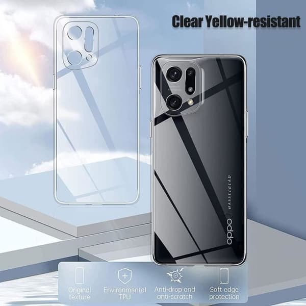 Coque 360° - OPPO - Find X5 - Stötsäker - Transparent - Heltäckande skydd Transparent