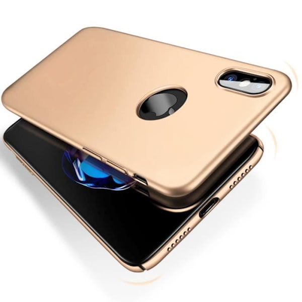 Cover til iPhone X - Guld - Ultra modstandsdygtig - Anti-ridse - Anti-skli - Mat gyllene