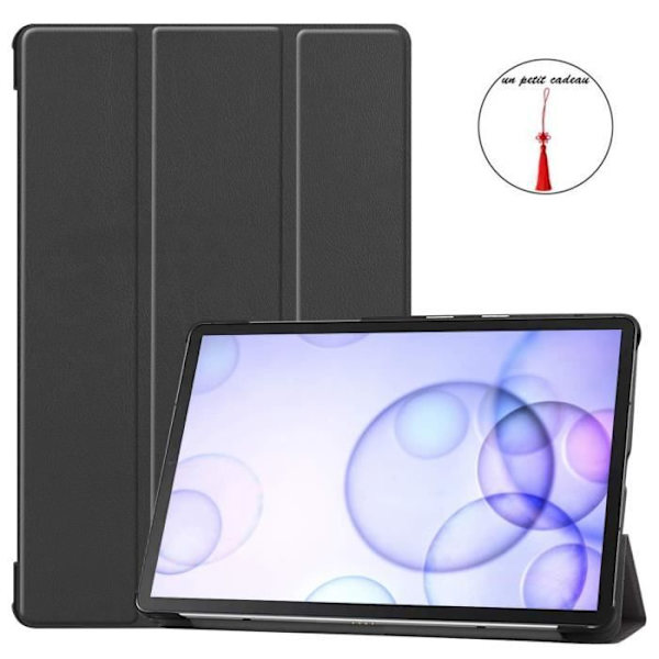 Til Samsung Galaxy Tab S6 10.5 2019 SM-T860/T865 Cover PU læder beskyttende etui med Auto Wake-Sleep, sort