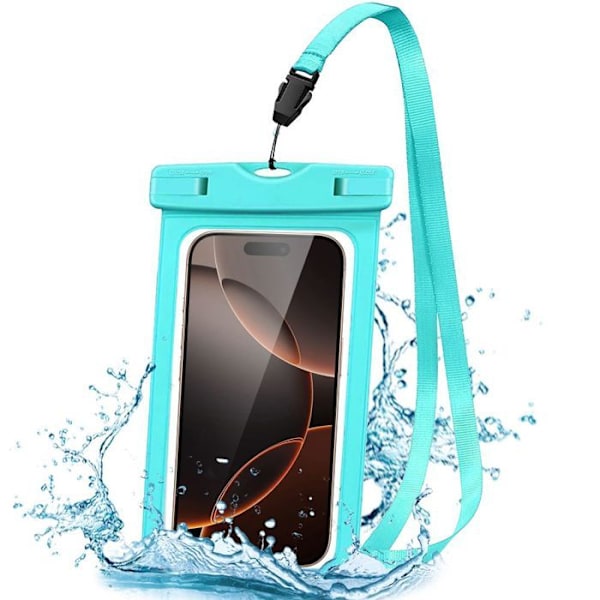 Vattentät Fodral för Samsung Galaxy A16 A15 A14 A26 A36 A56 A06 A05s A25 A35 A34 A55 A54 A53, IPX8 med Turkos Kant Turkos