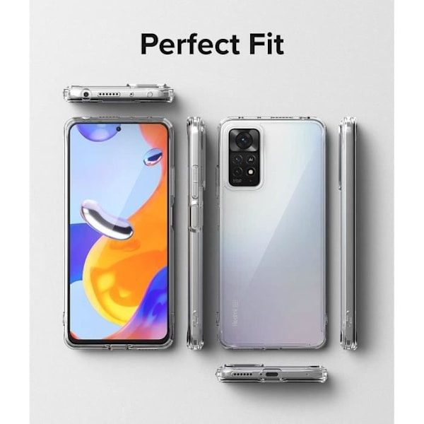 Silikonfodral för Redmi Note 11 Pro, Ultra Slim Transparent Transparent