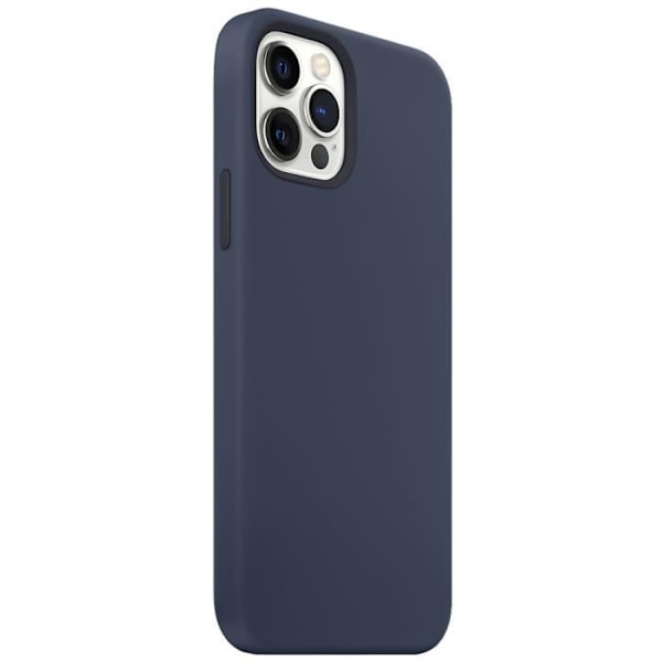 Silicon skal - E.F.CONNECTION - för iPhone 12 Pro Max - Stötsäker - Repåter - Mörkblå marinblå