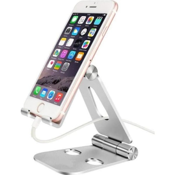 WF18377-telefonhållare, surfplattahållare, dockningshållare för mobiltelefon, andra smartphones aluminium - silver