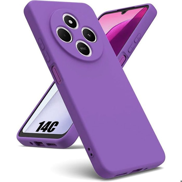 Coque för Xiaomi Redmi 14C, Skydd i Mjukt Lila - E.F.Connection® Lila