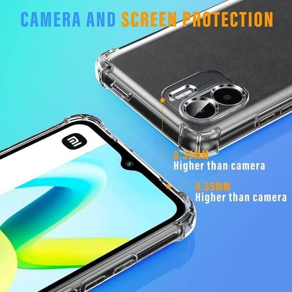 Skyddsskal - E.F.CONNECTION - Xiaomi Redmi A1/A2 - Mjuk - Transparent - Stötsäker Transparent